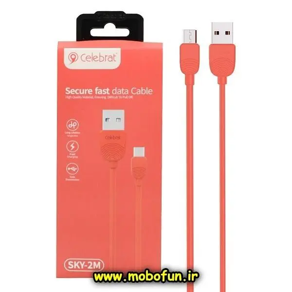 کابل شارژ فست Celebrat MicroUSB سلبریت مدل SKY-2M - 2