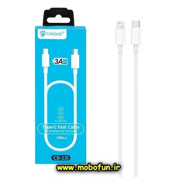 کابل شارژ فست Celebrat Type-C to Lightning مدل CB-13i - 2