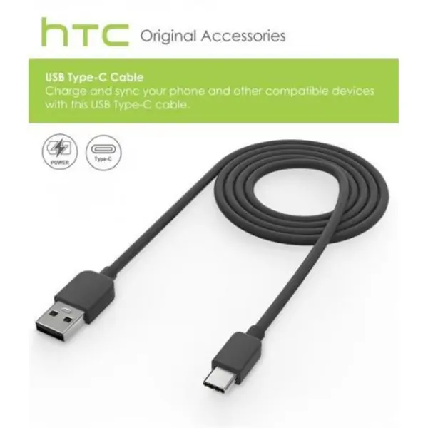 کابل اچ تی سی Type-C HTC 73H00621-00M USB To USB-C Cable 1.2m