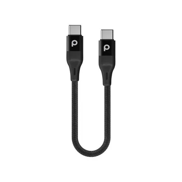 کابل دوسر تایپ‌ سی شارژ سریع پاوربانکی با طول 25 سانت پورودو Porodo USB C to USB C Cable PD-CCBR025-BK