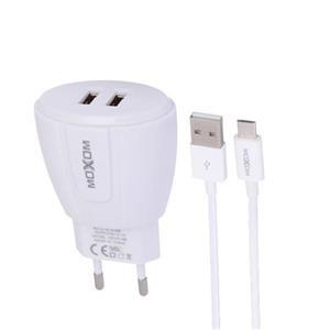 شارژر دیواری موکسوم مدل KH – 68 به همراه کابل تبدیل microUSB