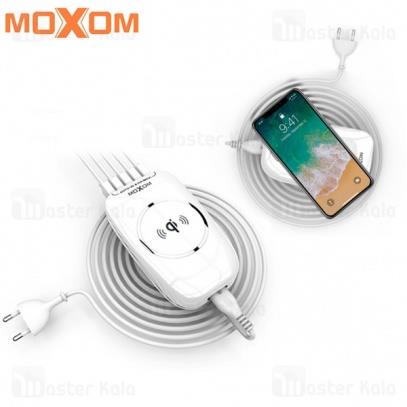 هاب شارژر وایرلس موکسوم MOXOM KH-50Y پنج پورت