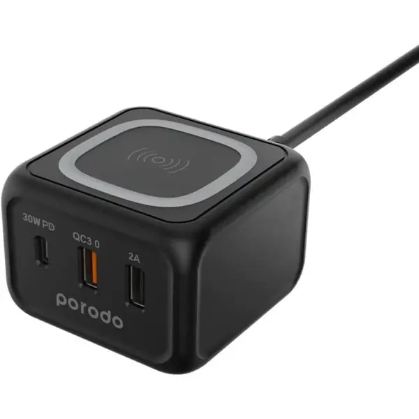 چندراهی برق پرودو مدل PD-FWCH003-BK Porodo PD-FWCH003-BK 6 AC 5 USB & USB-C PD Multiport Socket Charger - 3