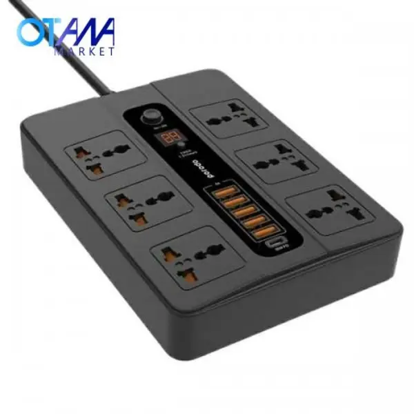 چندراهی برق پرودو مدل PD-FWCH003-BK Porodo PD-FWCH003-BK 6 AC 5 USB & USB-C PD Multiport Socket Charger - 2