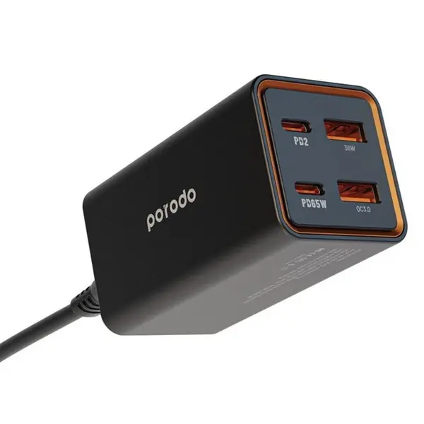استند شارژر۴ پورت ۶۵ وات Porodo