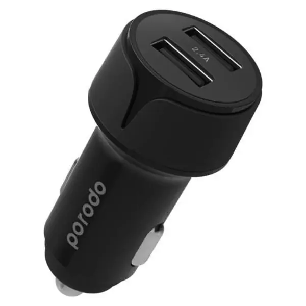 شارژر فندکی فست شارژ پرودو بلو Porodo Blue Dual USB Car Charger