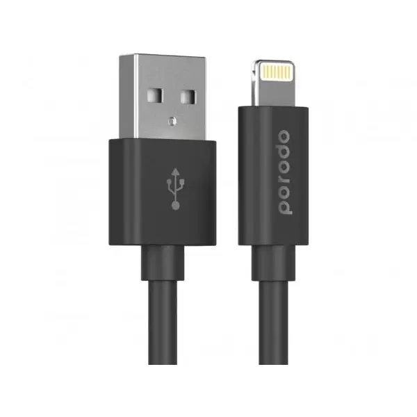 کابل شارژ یواس بی به لایتنینگ پورودو Porodo Litening Cable Charge PD-CEL12-BLK - 2