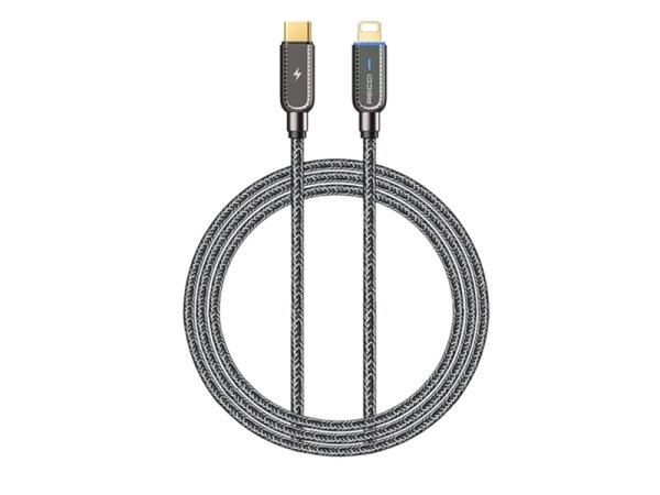 کابل شارژ هوشمند تایپ سی به لایتنینگ 20 وات یک متری رسی RECCI RS02CL Type-C to Lightning Cable