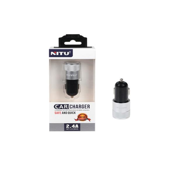 شارژر فندکی 2 پورت نیتو NITU NT-CC805