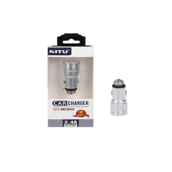 شارژر فندکی 2 پورت نیتو NITU NT-CC801