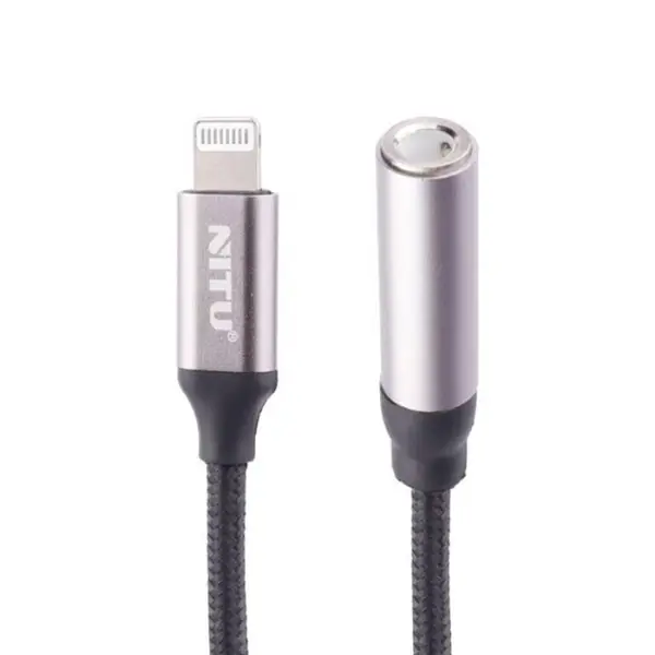 کابل تبدیل لایتنینگ به جک 3.5 میلیمتری نیتو مدل NITU NX017 NITU NX017 Lightining To Aux Covertor - 2