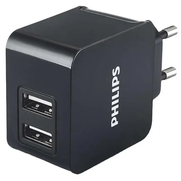 شارژر دیواری فیلیپس مدل DLP2307U به همراه کابل تبدیل microUSB - 2