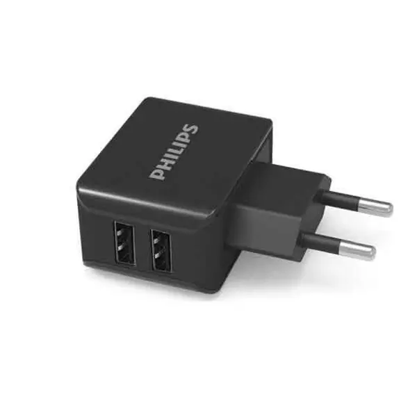 شارژر دیواری فیلیپس مدل DLP2502 PHILIPS DLP2502 Dual USB Wall Charger - 3