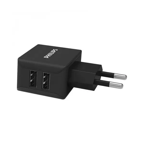شارژر دیواری فیلیپس مدل DLP2502 PHILIPS DLP2502 Dual USB Wall Charger - 2