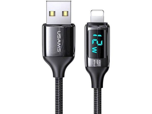 کابل شارژ سریع لایتنینگ 1.2 متری یوسامز USAMS 2.4A Lightning Fast Charging Cable US-SJ543