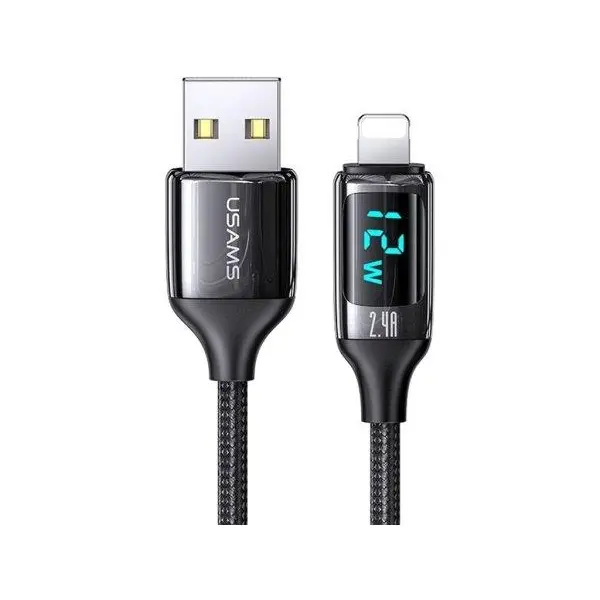 کابل شارژ سریع لایتنینگ 1.2 متری یوسامز USAMS 2.4A Lightning Fast Charging Cable US-SJ543