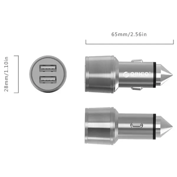 شارژر فندکی اوریکو مدل یو سی آی 2 یو ORICO UCI-2U 15.5W 2 Port USB Car Charger - 2