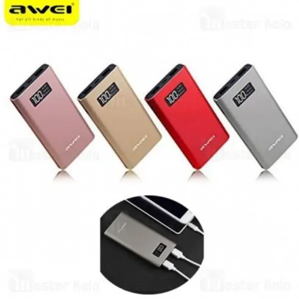 پاوربانک 10000 میلی آمپر اوی Awei P60K دارای نمایشگر LCD و دو پورت... - 5