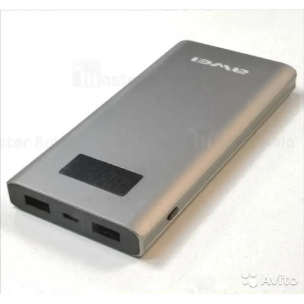 پاوربانک 10000 میلی آمپر اوی Awei P60K دارای نمایشگر LCD و دو پورت... - 3