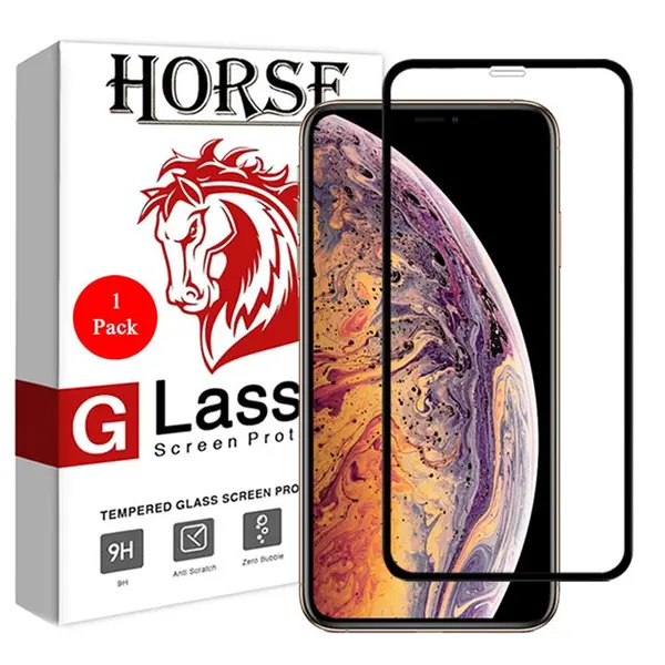 محافظ صفحه نمایش 5D هورس مدل FAG مناسب برای گوشی موبایل اپل iPhone XS Max - 5