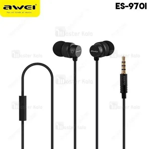 هندزفری سیمی AWEI ES-970i IN-Ear Headphones ساختار تو گوشی