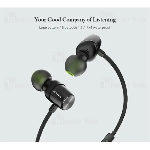 هندزفری بلوتوث اوی AWEI WT30 Wireless Earphone طراحی مگنتی و ضد تعریق... - 4