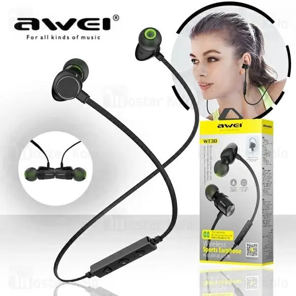 هندزفری بلوتوث اوی AWEI WT30 Wireless Earphone طراحی مگنتی و ضد تعریق... - 5