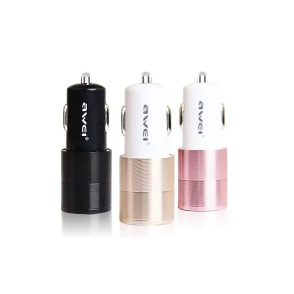 شارژر فندکی آوی مدل C-100 Awei C-100 Dual USB Car Charger - 4