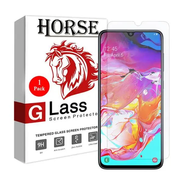 محافظ صفحه نمایش گلس هورس مدل UCC مناسب برای گوشی موبایل سامسونگ Galaxy A70 Horse UCC Ultra Clear Crystal Screen Protector Glass For Samsung Galaxy A70 - 3