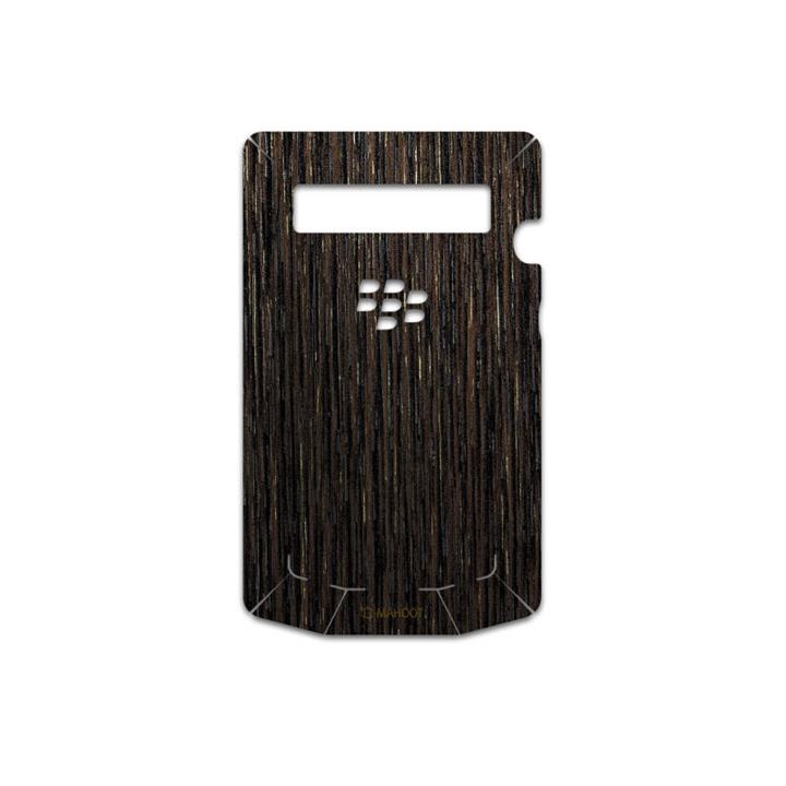 MAHOOT Dark-Gold-Stripes-Wood Cover Sticker for BlackBerry Porsche Design P#39;9981