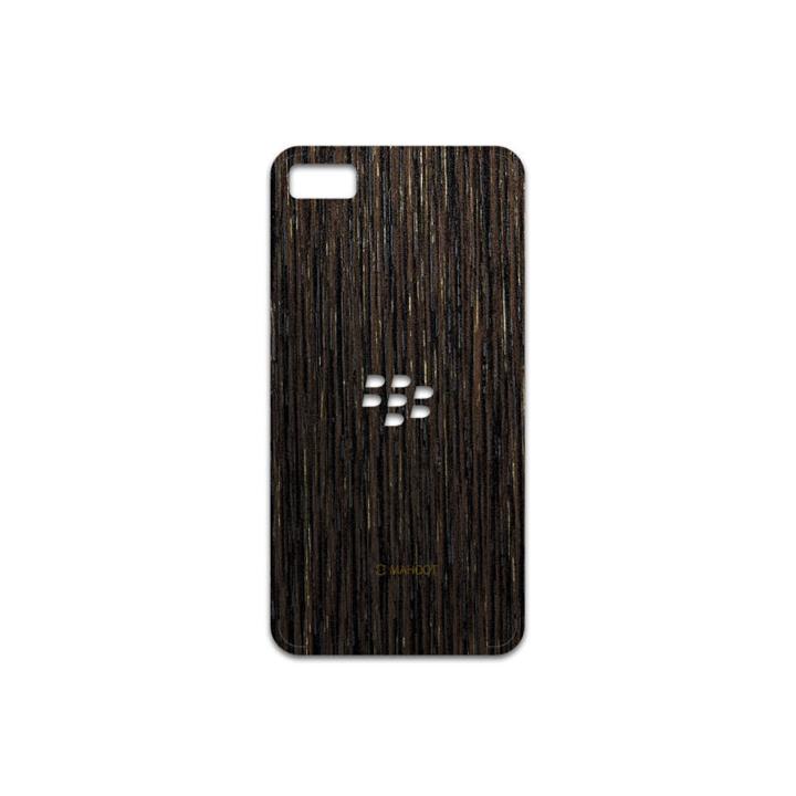 MAHOOT Dark-Gold-Stripes-Wood Cover Sticker for BlackBerry Z10