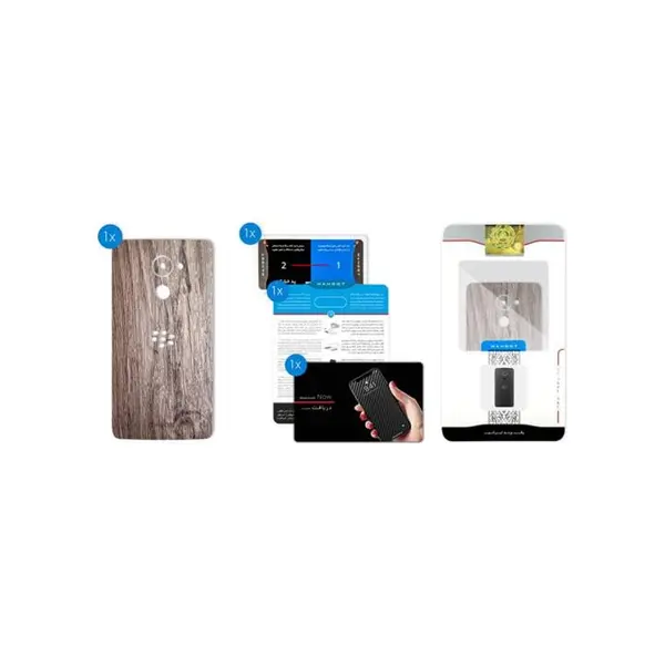 برچسب تزئینی ماهوت مدل Walnut Texture مناسب برای گوشی BlackBerry Dtek 60 - 3