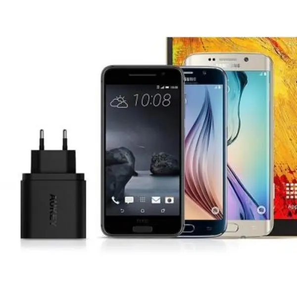 شارژر فست شارژ 2 پورت Fast Charger Dual USB Port Aukey PA-T16