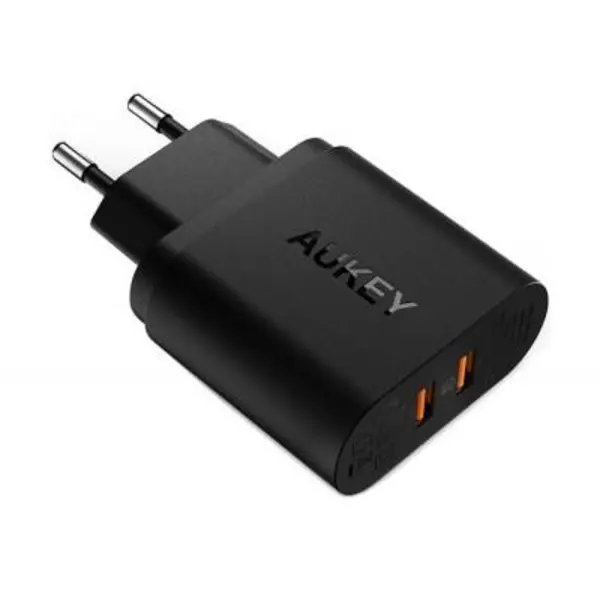 شارژر فست شارژ 2 پورت Fast Charger Dual USB Port Aukey PA-T16