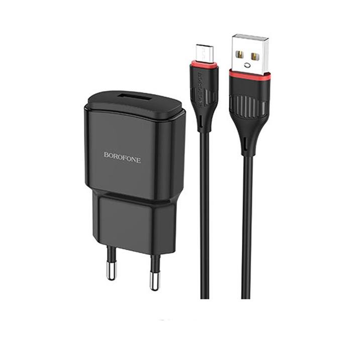 شارژر دیواری بروفون مدل BA48A  به همراه کابل تبدیل microUSB