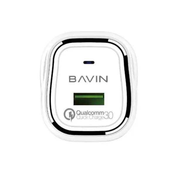 شارژر دیواری فست شارژ باوین Bavin PC527Y QC3.0 Charger همراه با کابل