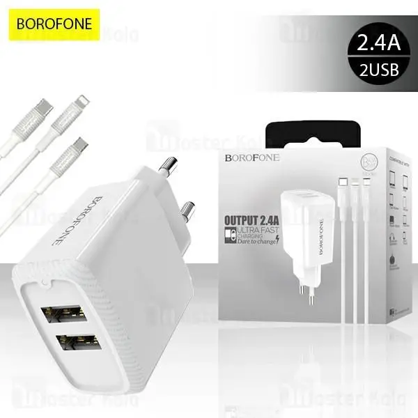 شارژر دیواری فست شارژ Borofone مدل BA21A خروجی 3 آمپر Borofone BA21A Long Journy QC3.0 EU wall charger - 2