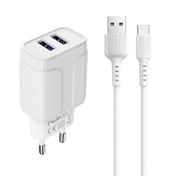شارژر BOROFONE مدل BA37A به همراه کابل TYPE-C - 2