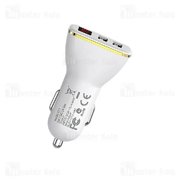 شارژر فندکی بروفون Borofone BZ11 Digital Display Car Charger توان 2.1 آمپر - 2