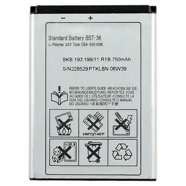 باتری موبایل سونی اریکسون مدل BST-36 Sony ericsson BST-36 - J300i - 2