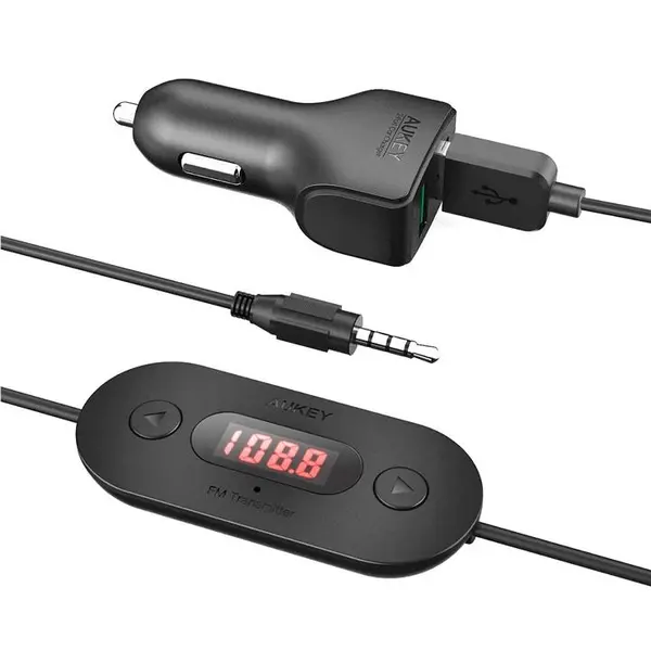 شارژر فندکی آکی مدل BT-F2 همراه FM Transmitter Aukey BT-F2 Car Charger With FM Transmitter - 5