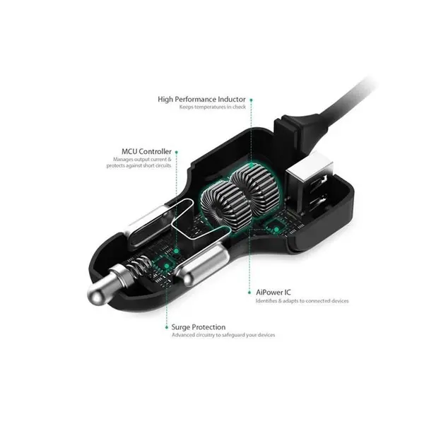 شارژر فندکی آکی مدل CC-Y4 Aukey CC-Y4 Car Charger