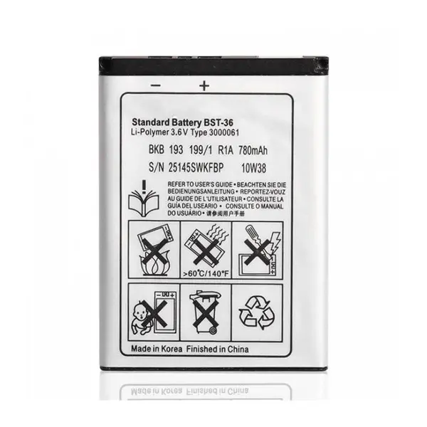 باتری سونی Sony Ericsson Z550 کد BST-36 با ظرفیت 780mAh - 3