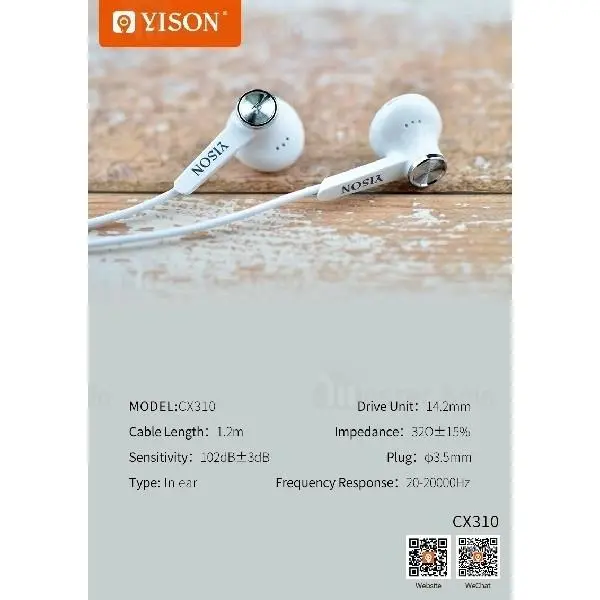 هندزفری سیمی وایسون YISON CX310 Music Earpones - 4