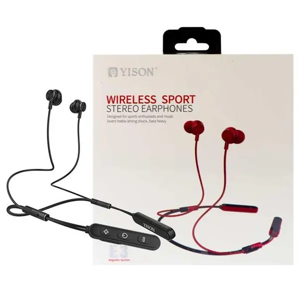 هندزفری بلوتوث گردنی مگنتی وایسون YISON E3 Stereo Earphones E3 Bluetooth Earphones