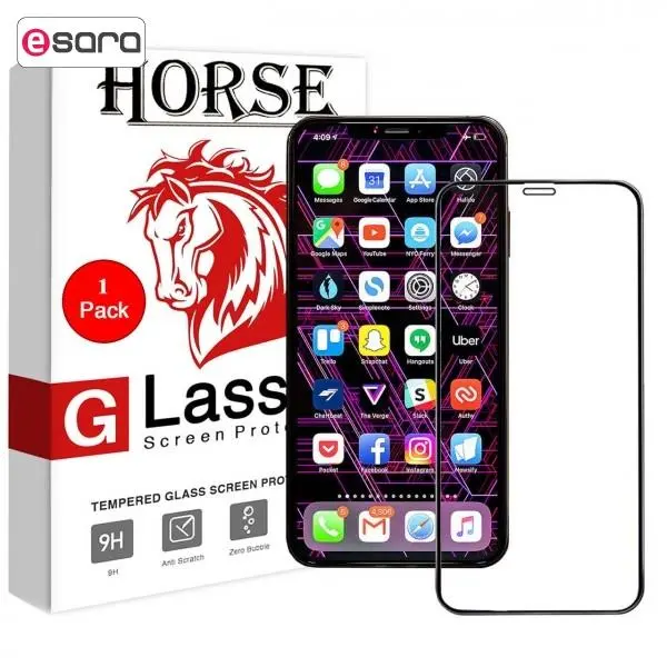 محافظ صفحه نمایش گوشی تمام چسب شیشه ای فراری مدل Full Adhesive مناسب برای اپل آیفون Xs Max Full Cover and Full Adhesive protector Ferrari Temperd glass Apple Iphone Xs Max