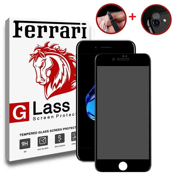 محافظ صفحه نمایش و محافظ لنز شیشه دوربین فراری مدل Full Privacy مناسب برای گوشی موبایل اپل iPhone 6 Plus / iPhone 6s Plus - 3