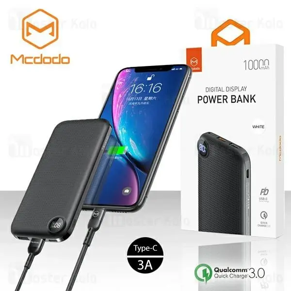 شارژر همراه مک دودو مدل MC-6581 ظرفیت 10000 میلی آمپر ساعت