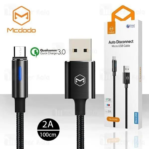 کابل میکرو یو اس بی مک دودو Mcdodo CA-616 Auto Disconnect 2A فست شارژ QC3.0 - 5