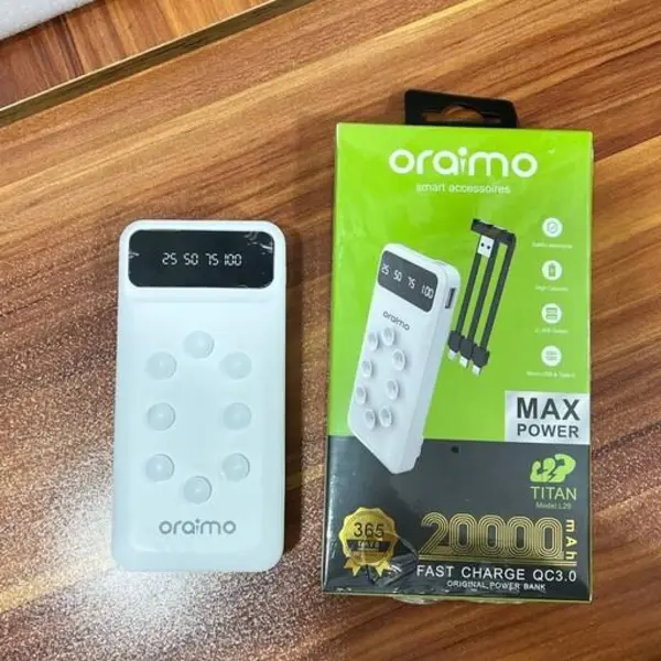 پاوربانک Oraimo 20000mla وایرلس شارژ کابل دار